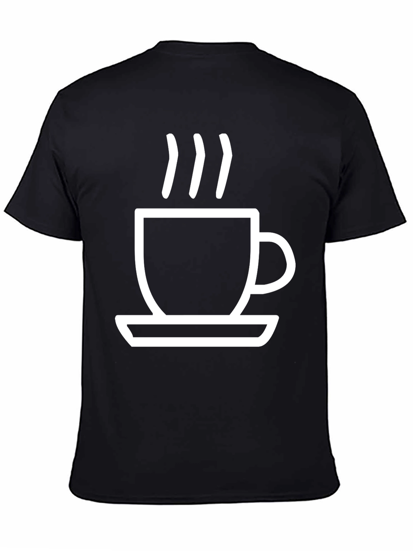 Black Coffee Cup Graphic Black T-Shirt view 4