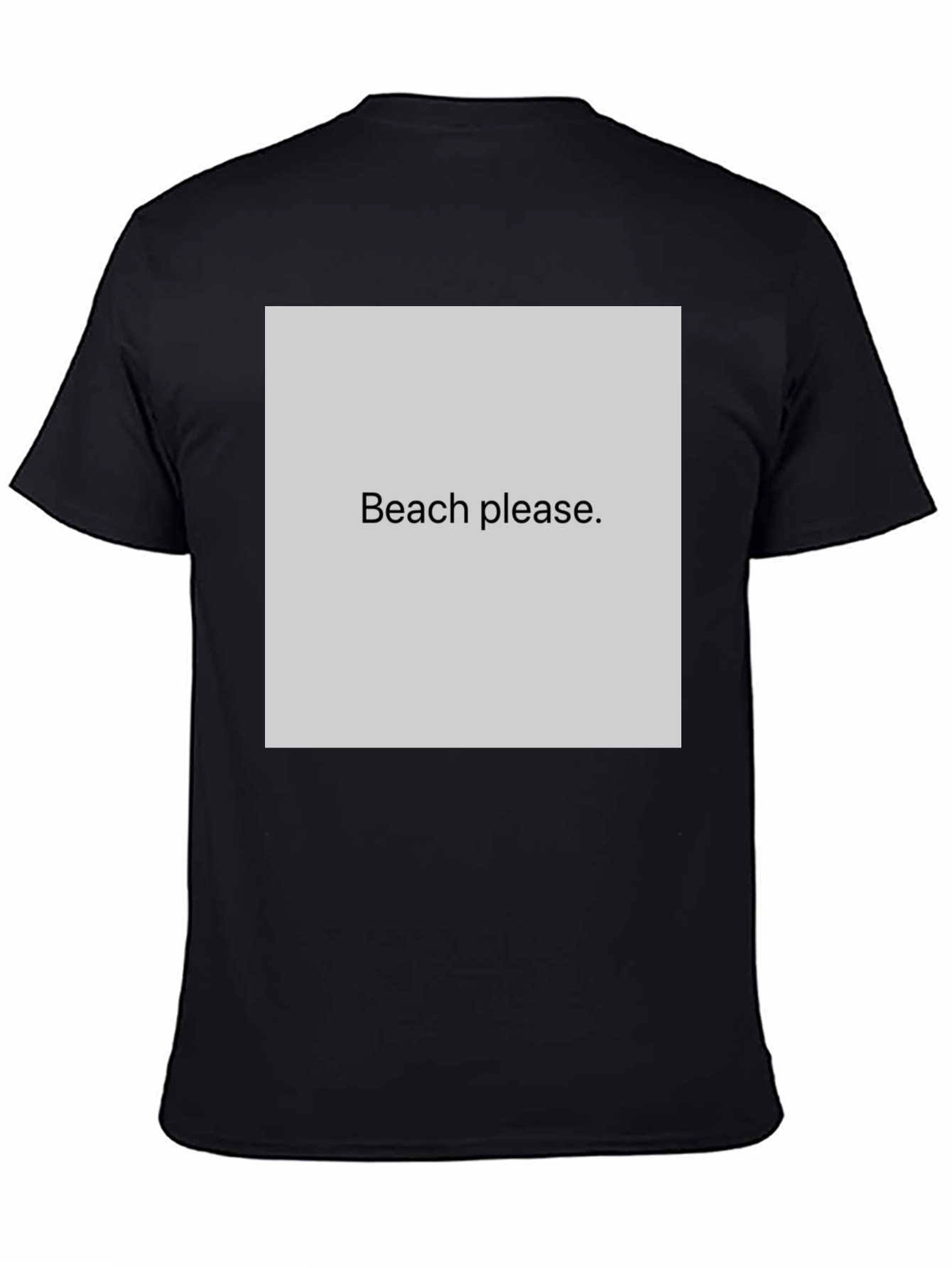 Black Beach Please Graphic Tee - Black Cotton T-Shirt view 4