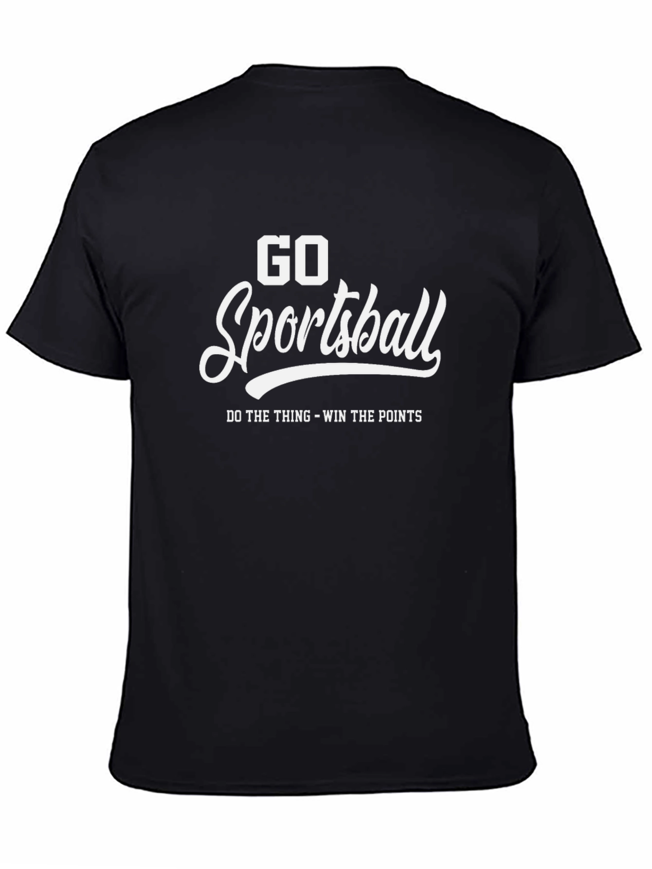 Black Go Sportsball T-Shirt - Fun Novelty Tee view 4