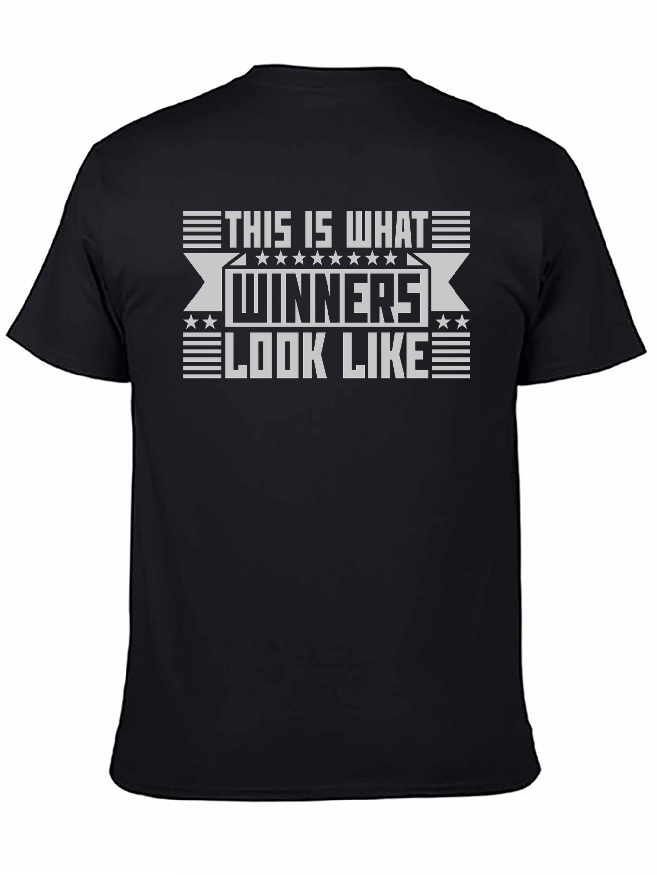 Black Winners Look Like This Graphic Tee - Black Cotton Shirt view 4