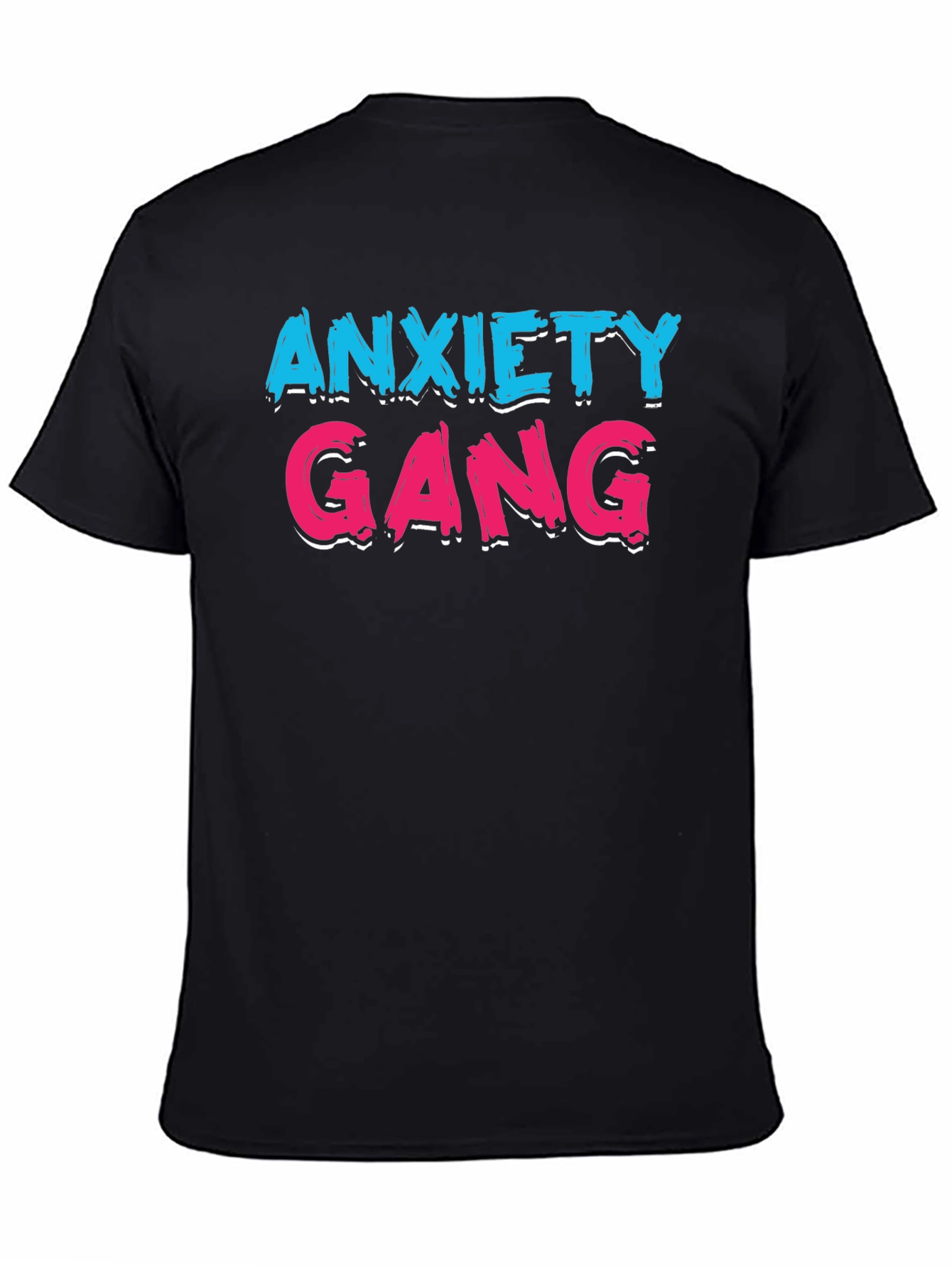 Black Anxiety Gang Graphic T-Shirt view 4