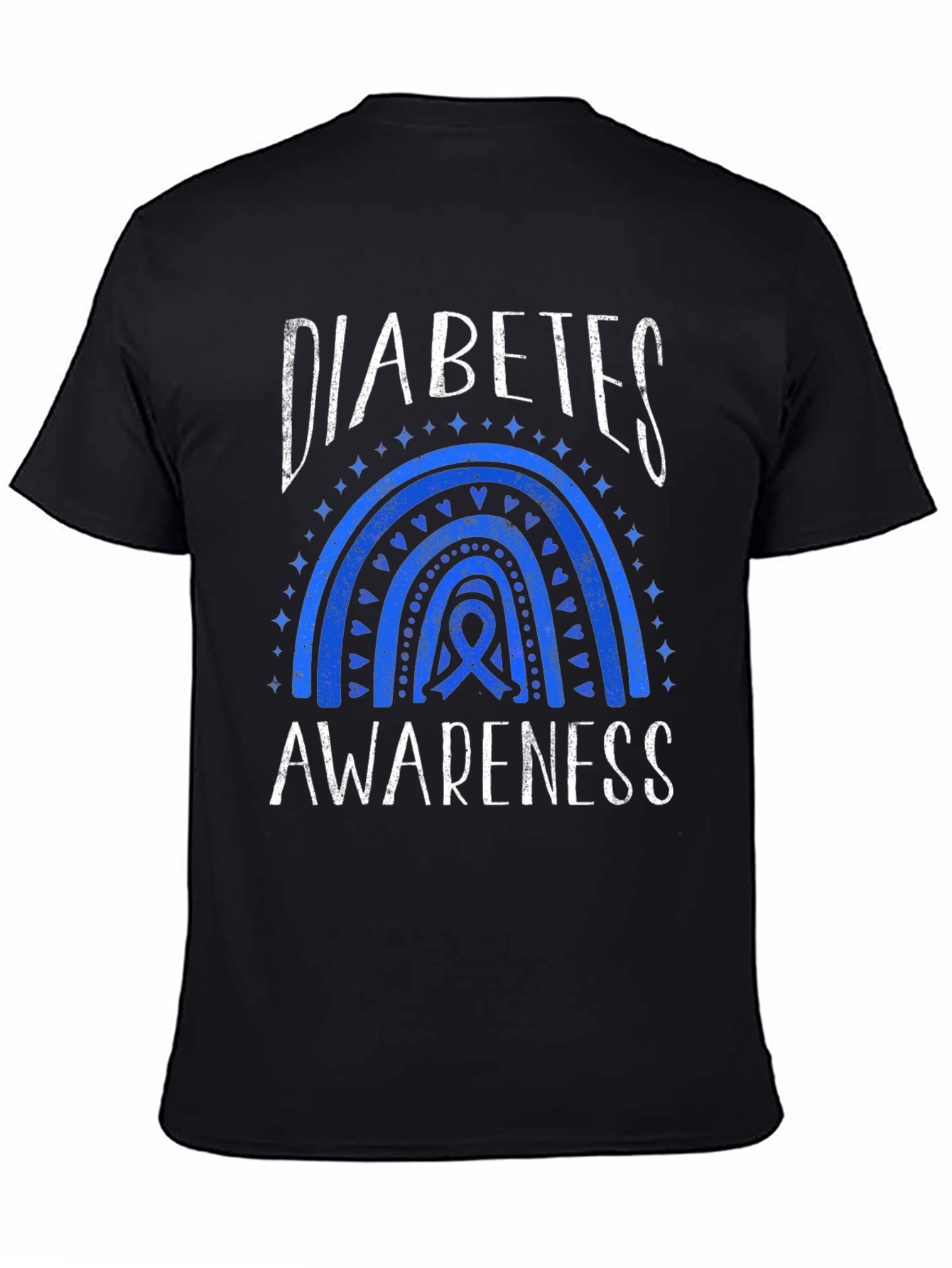 Black Diabetes Awareness Graphic T-Shirt view 4