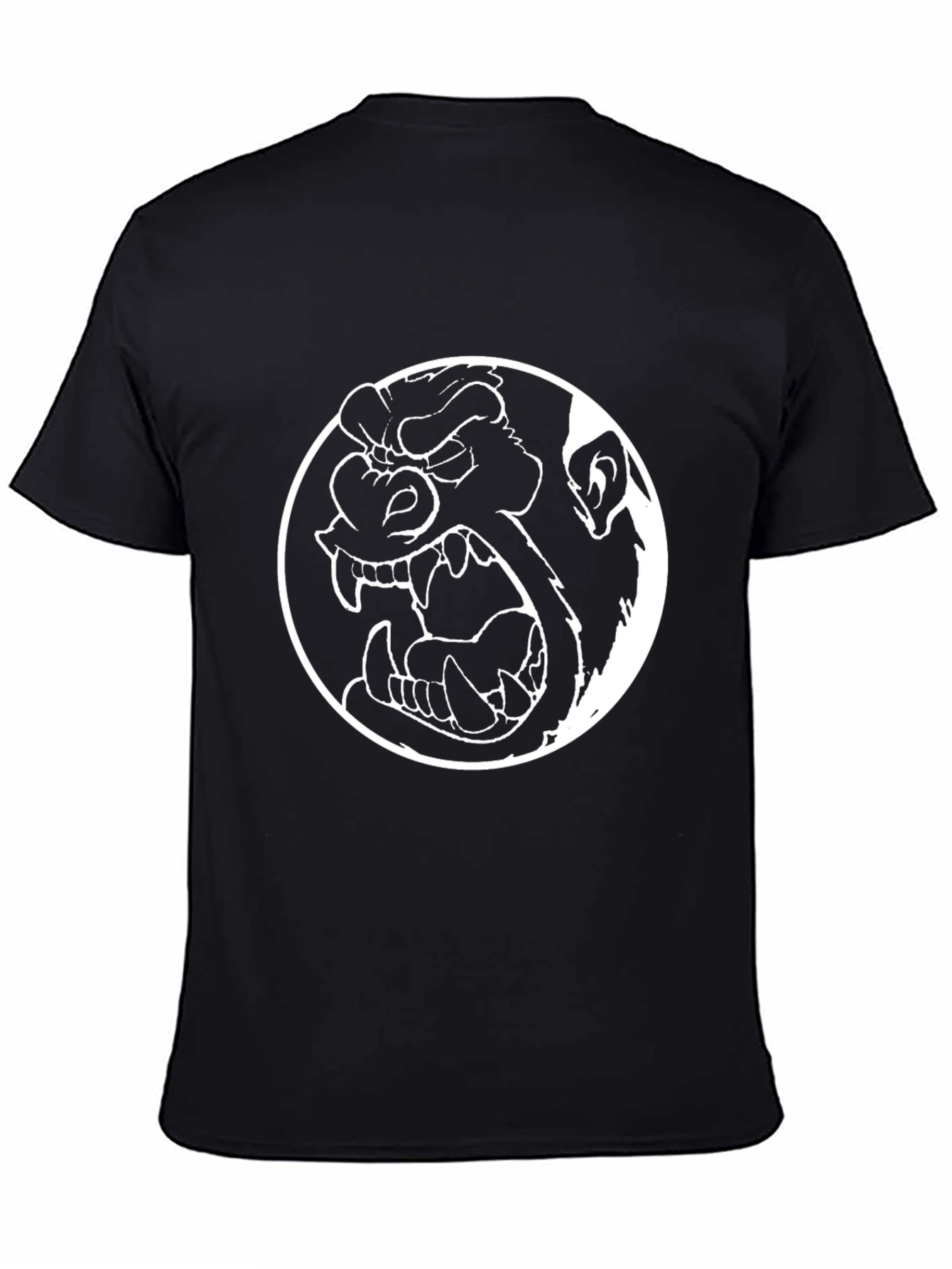 Black Men's Black Gorilla Graphic T-Shirt view 4
