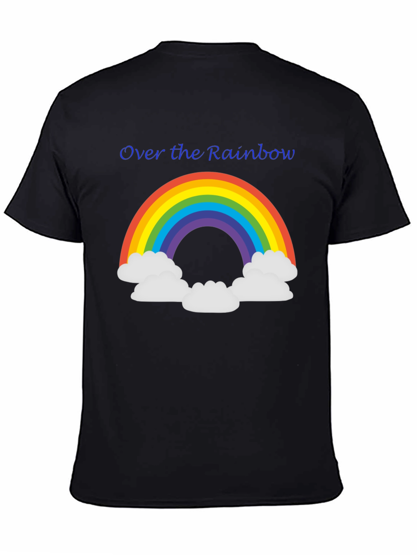 Black Over the Rainbow Graphic Tee - Black Unisex T-Shirt view 4