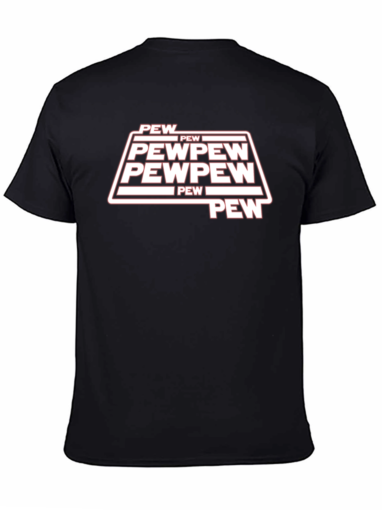 Black Pew Pew Graphic T-Shirt - Trendy Black Tee view 4