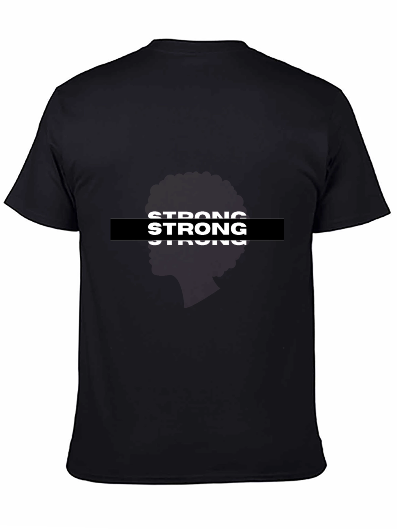 Black Strong Graphic Black T-Shirt view 4