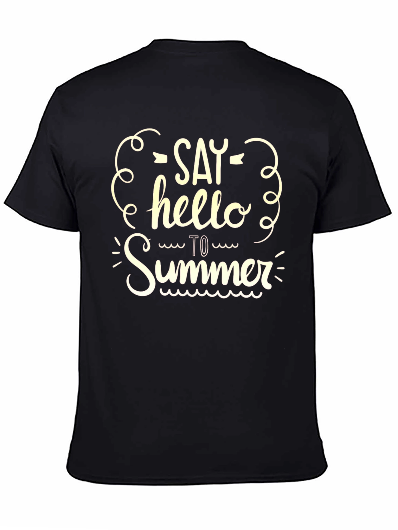 Black Say Hello to Summer Graphic Tee - Black view 4