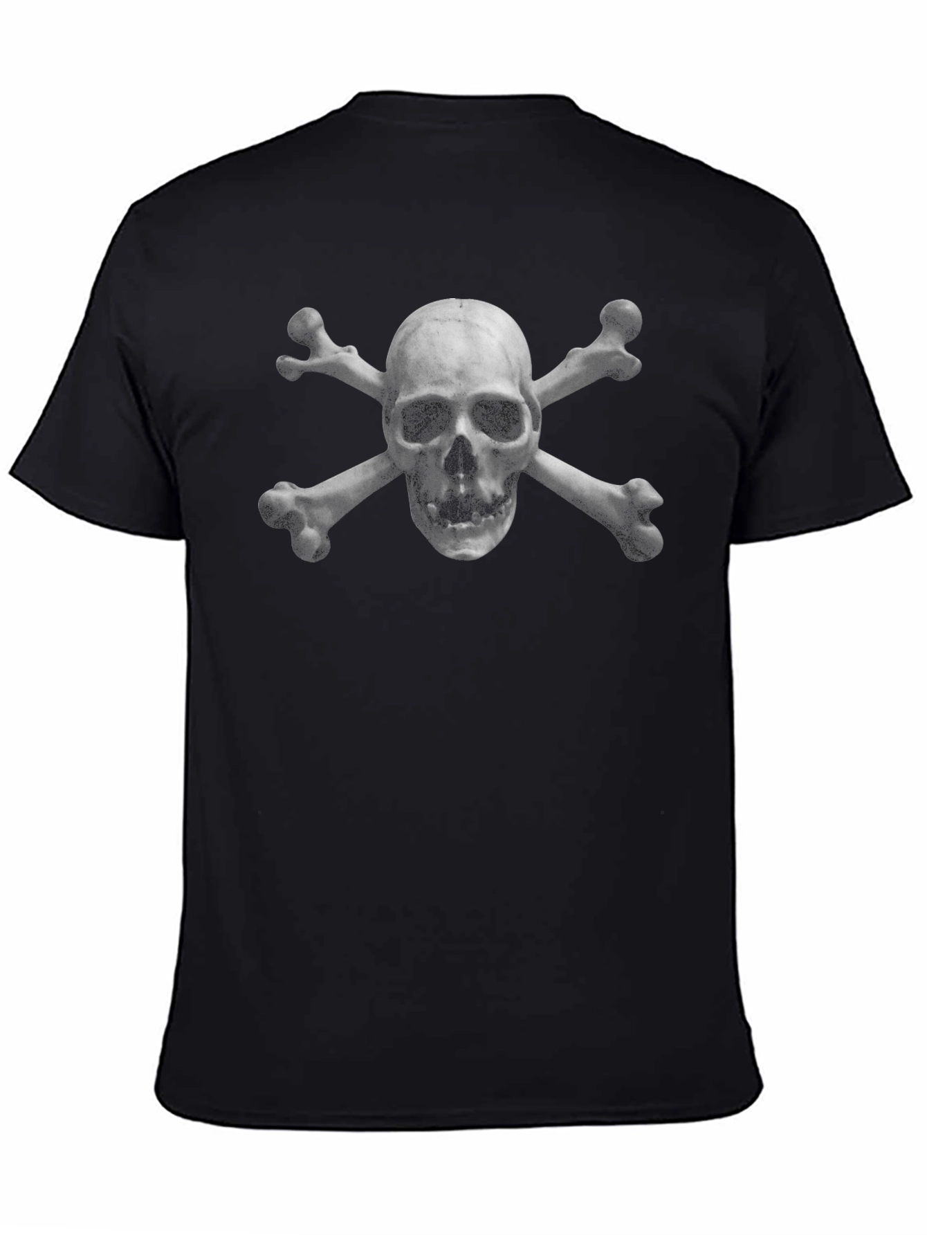 Black Skull & Crossbones Graphic Tee - Black view 4