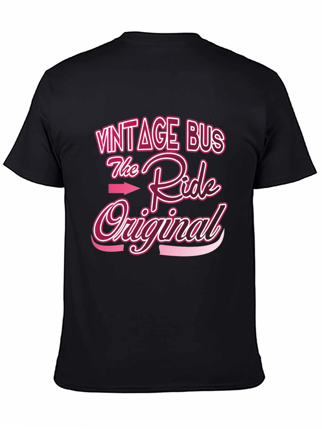 Black Vintage Bus T-Shirt - The Ride Original view 4