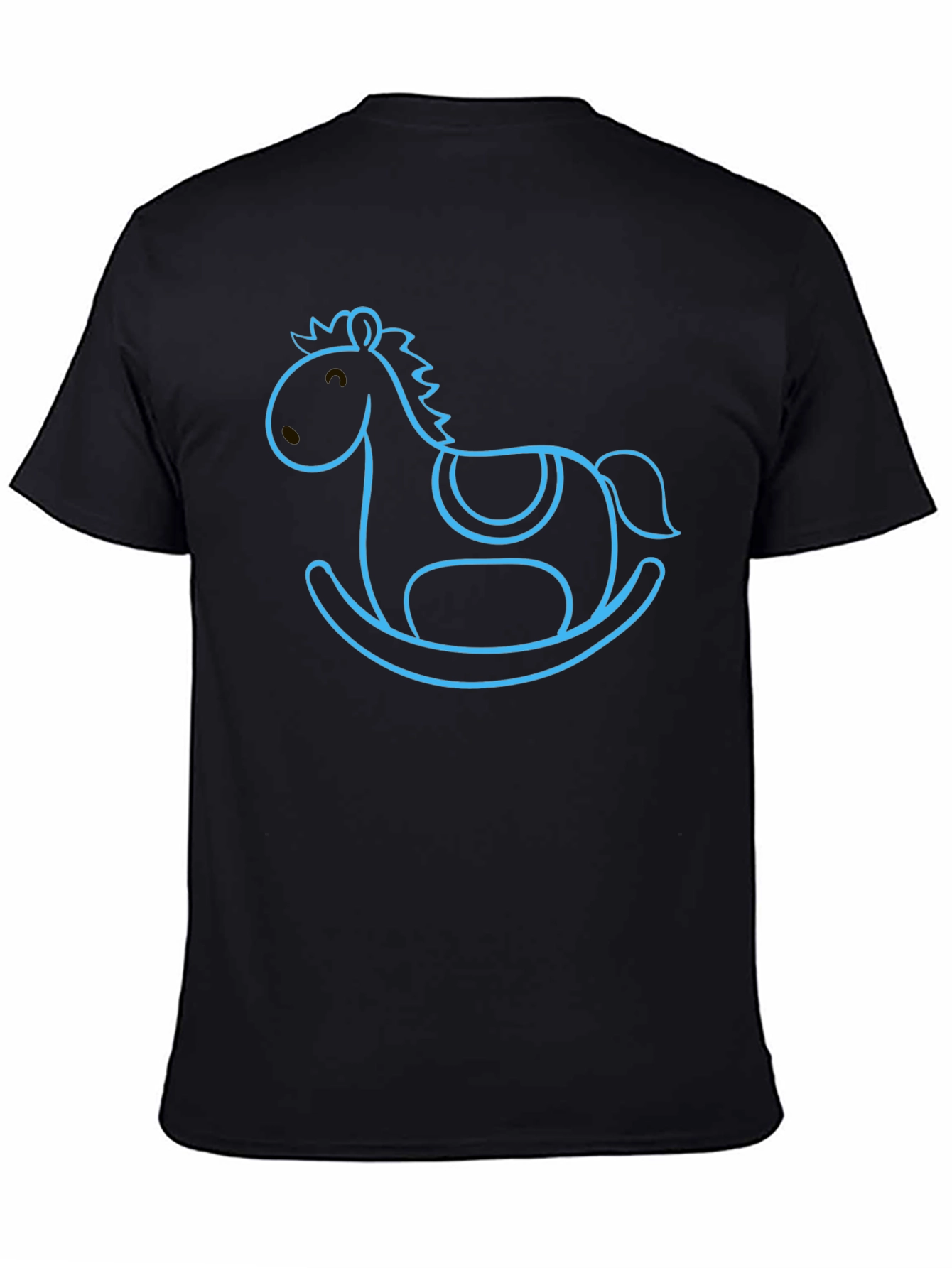 Black Rocking Horse Graphic Tee - Classic Comfort view 4
