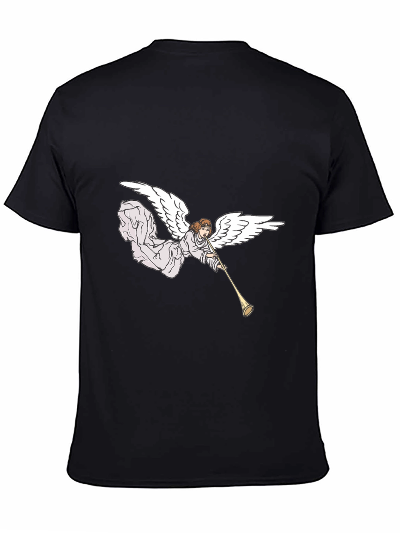 Black Angel Trumpet Black Graphic Tee view 4