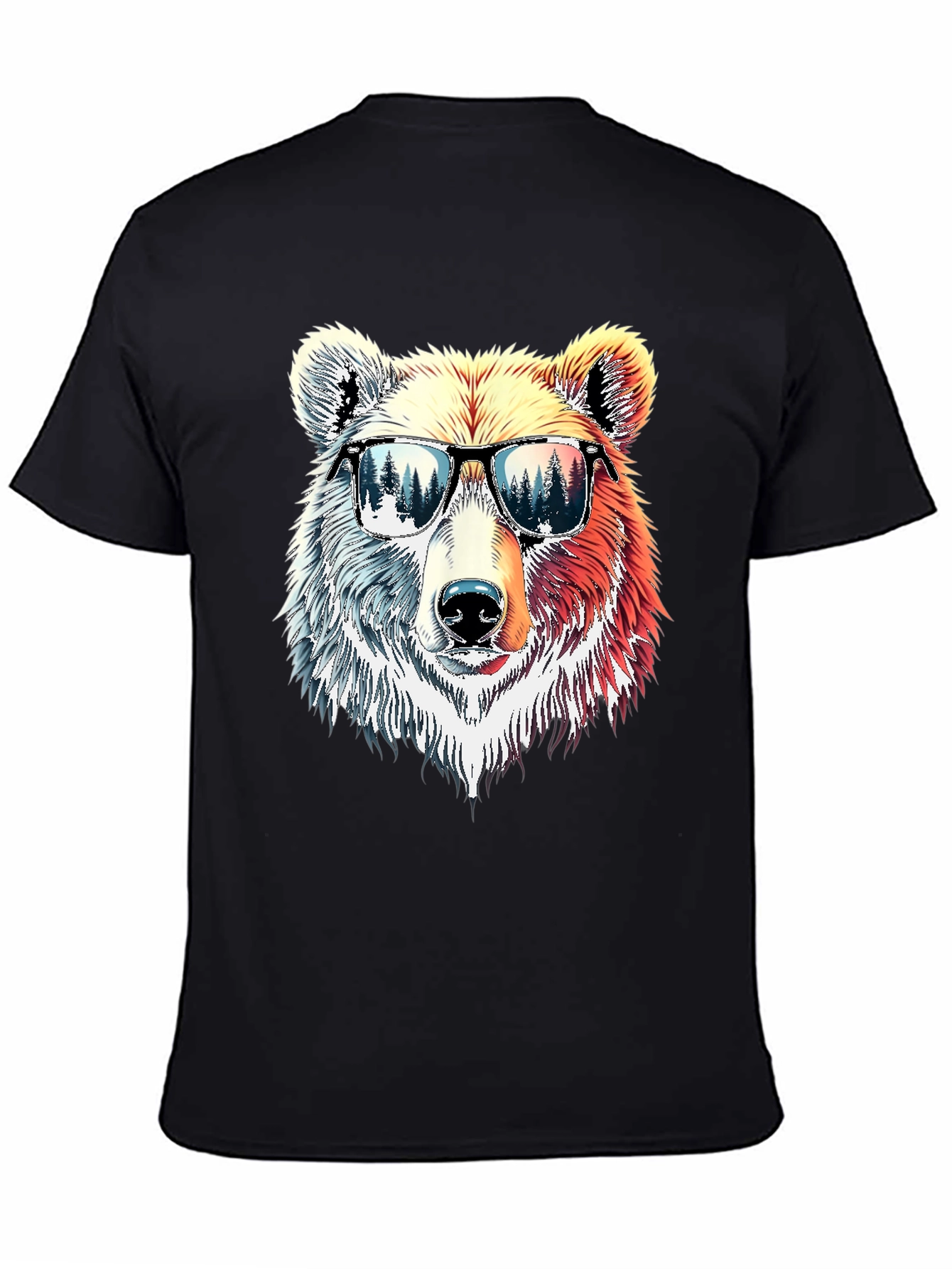 Black Cool Bear Graphic T-Shirt view 4