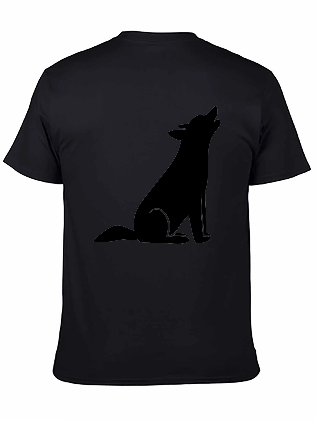 Black Black Wolf Silhouette Graphic Tee - Men's view 4