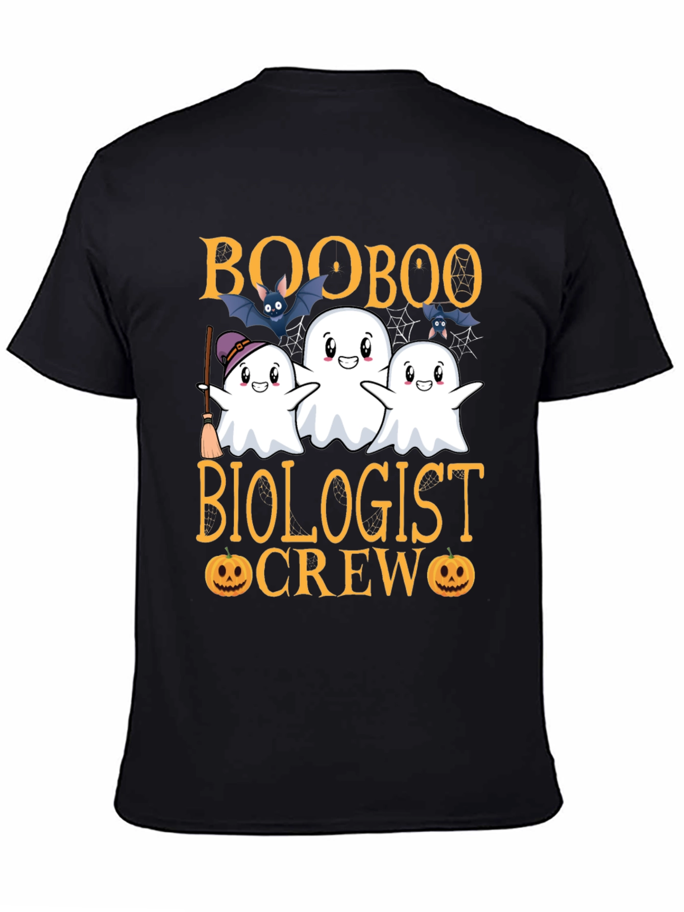 Black Booboo Biologist Crew Halloween T-Shirt view 4