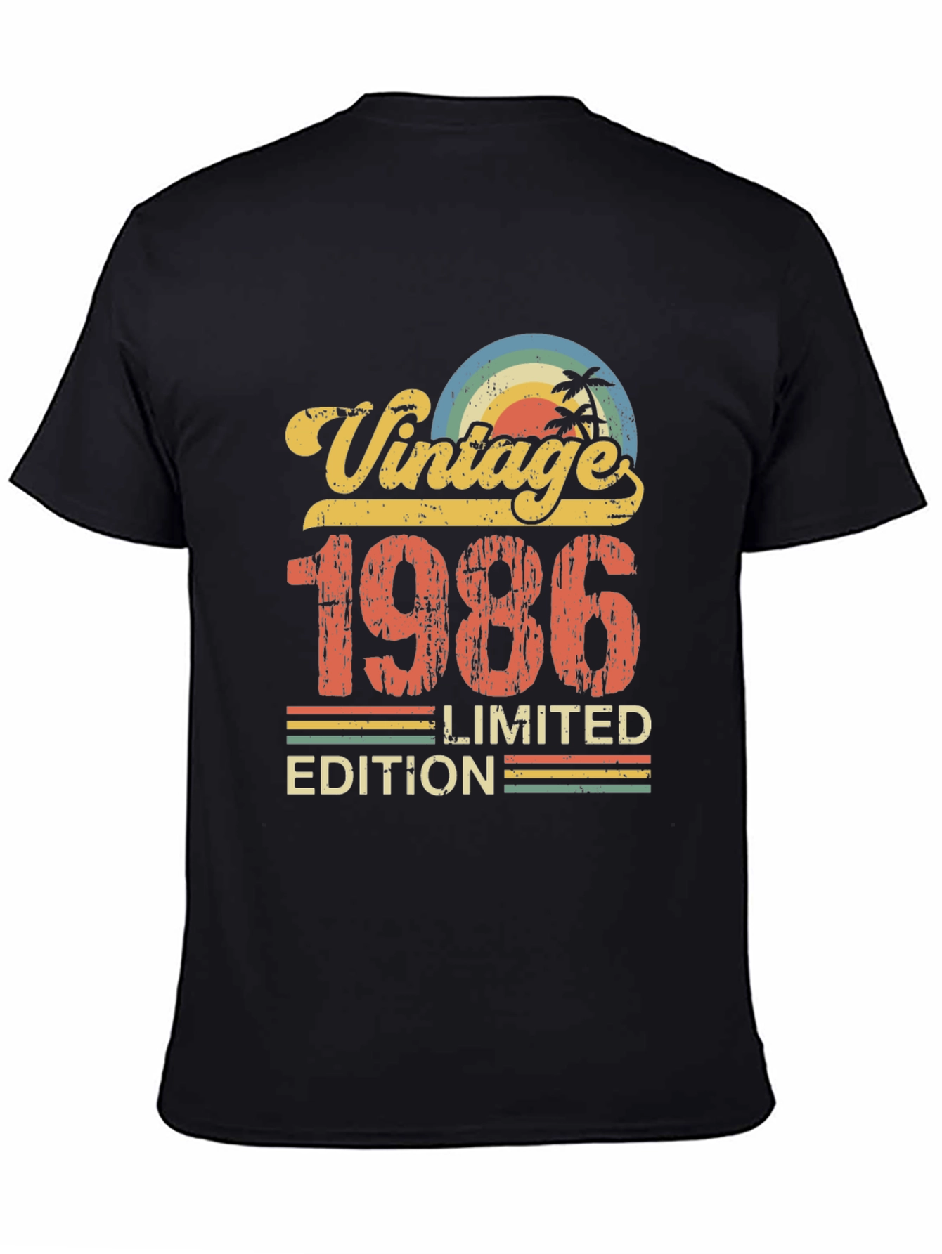 Black Vintage 1986 Limited Edition T-Shirt view 4