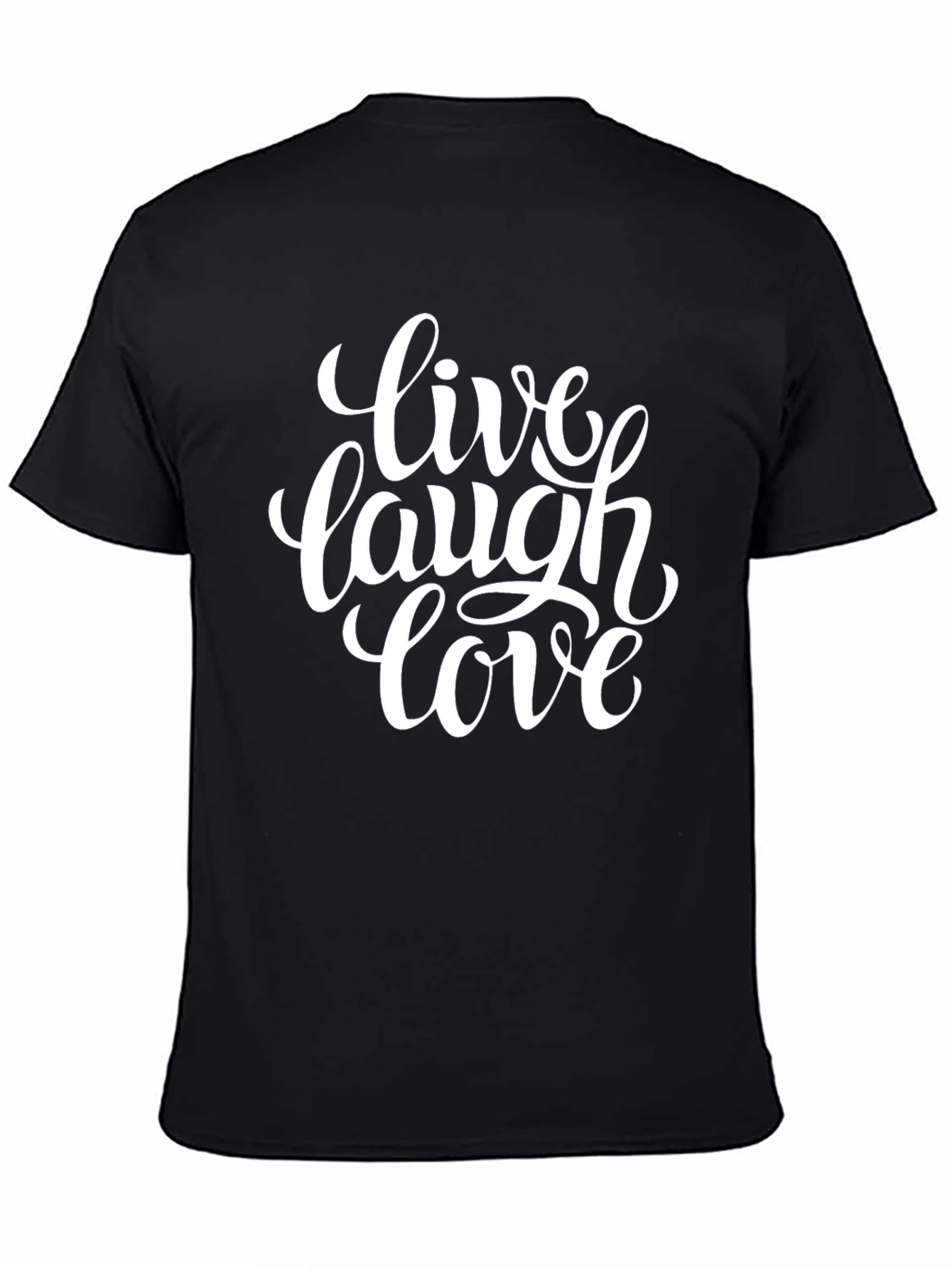 Black Live Laugh Love Graphic Tee - Black view 4
