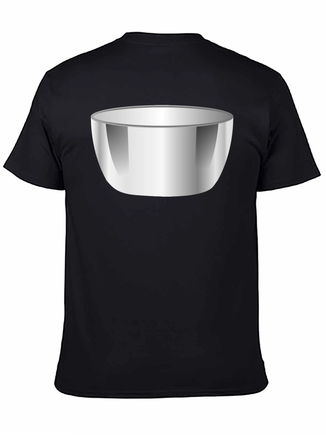 Black Bowl Graphic T-Shirt - Black Cotton Tee view 4
