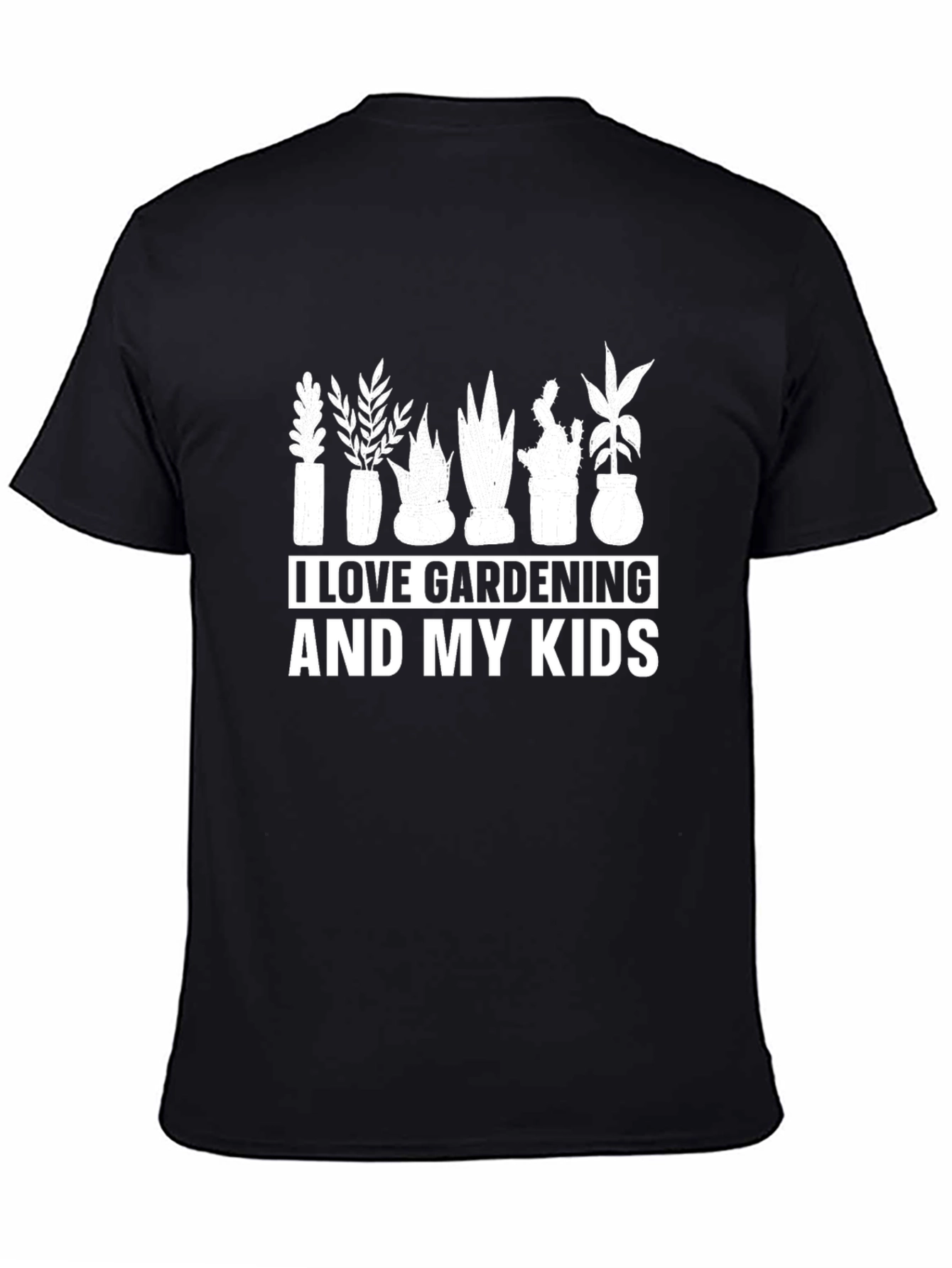 Black Gardening Lover T-Shirt view 4
