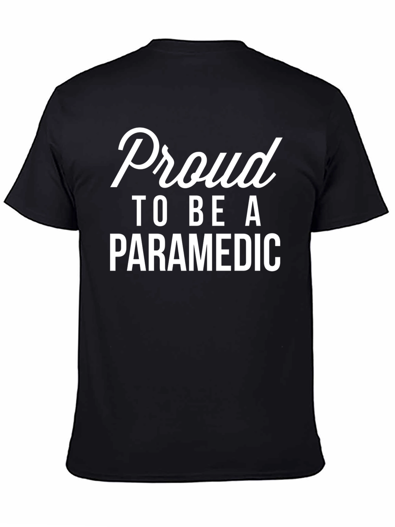 Black Proud Paramedic T-Shirt - Emergency Medical Services EMS Tee view 4