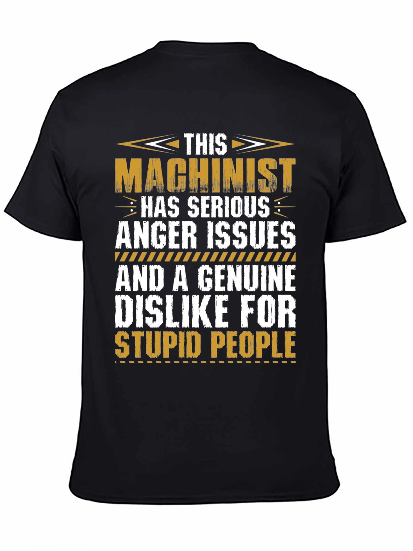 Black Machinist Anger Issues T-Shirt view 4