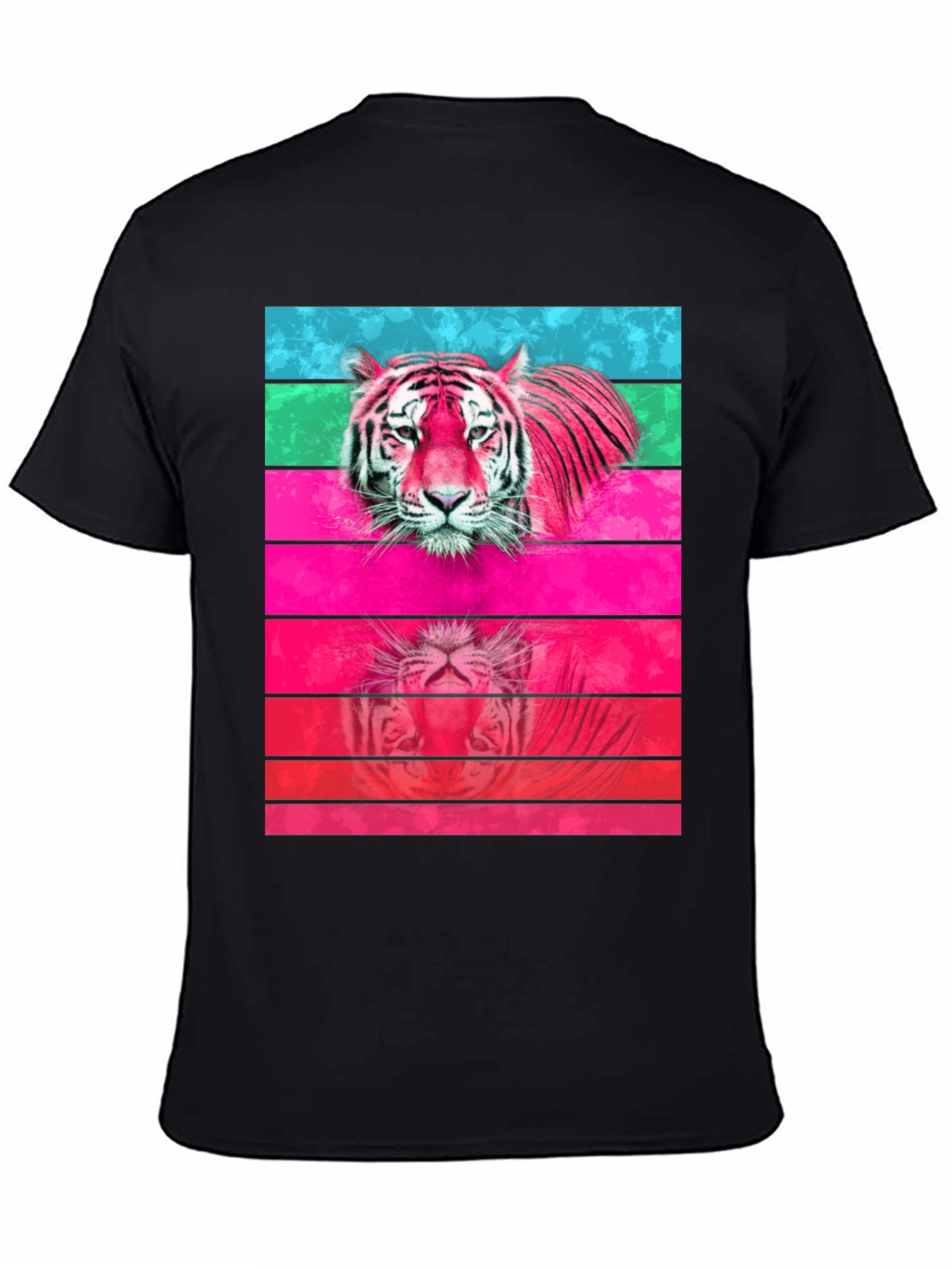 Black Retro Tiger Graphic Tee view 4