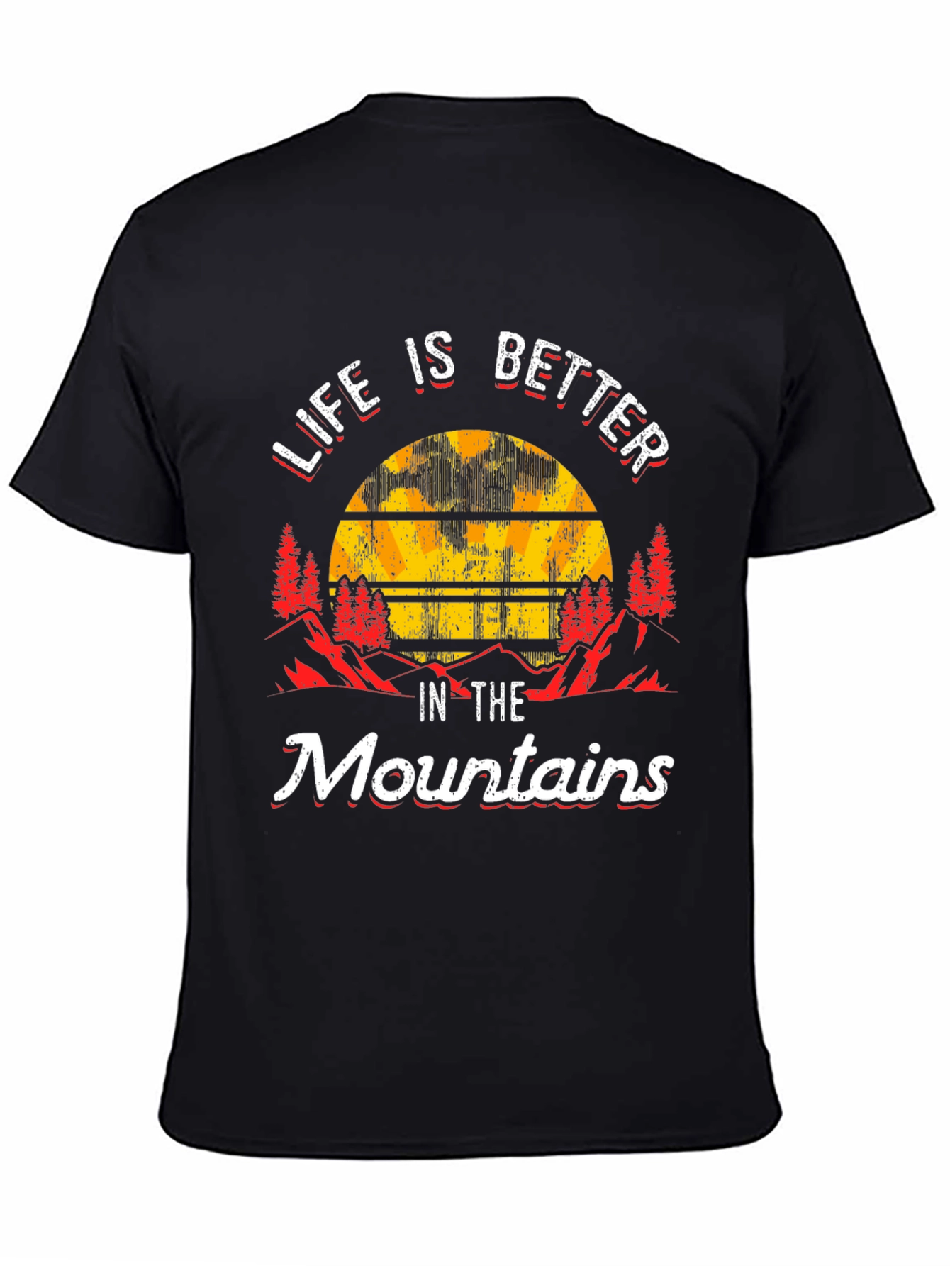Black Life is Better in the Mountains Graphic Tee view 4