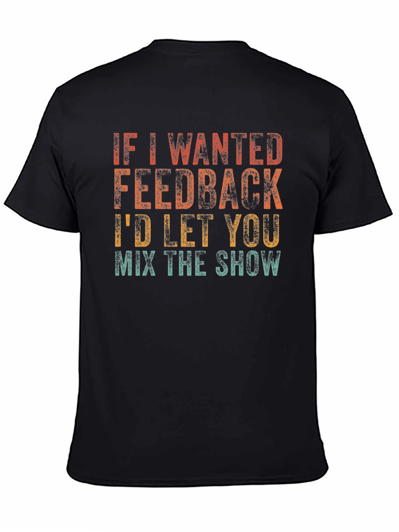 Black Feedback Mix Show Graphic T-Shirt view 4
