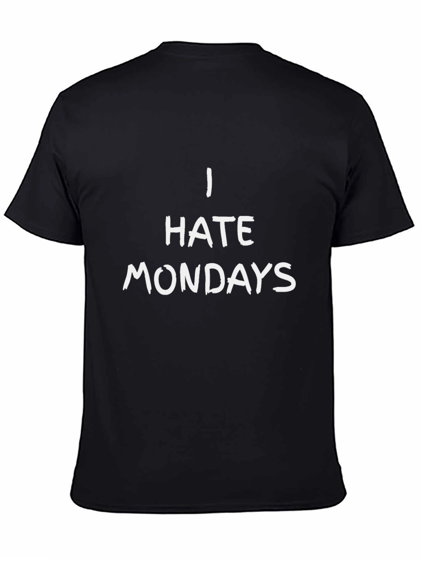 Black I Hate Mondays Graphic T-Shirt - Black Casual Tee view 4