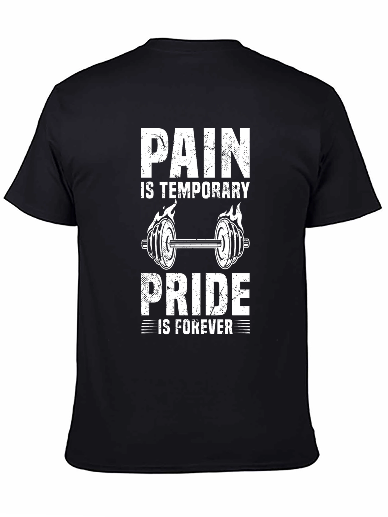 Black Pain Is Temporary Pride Is Forever Gym Workout T-Shirt view 4