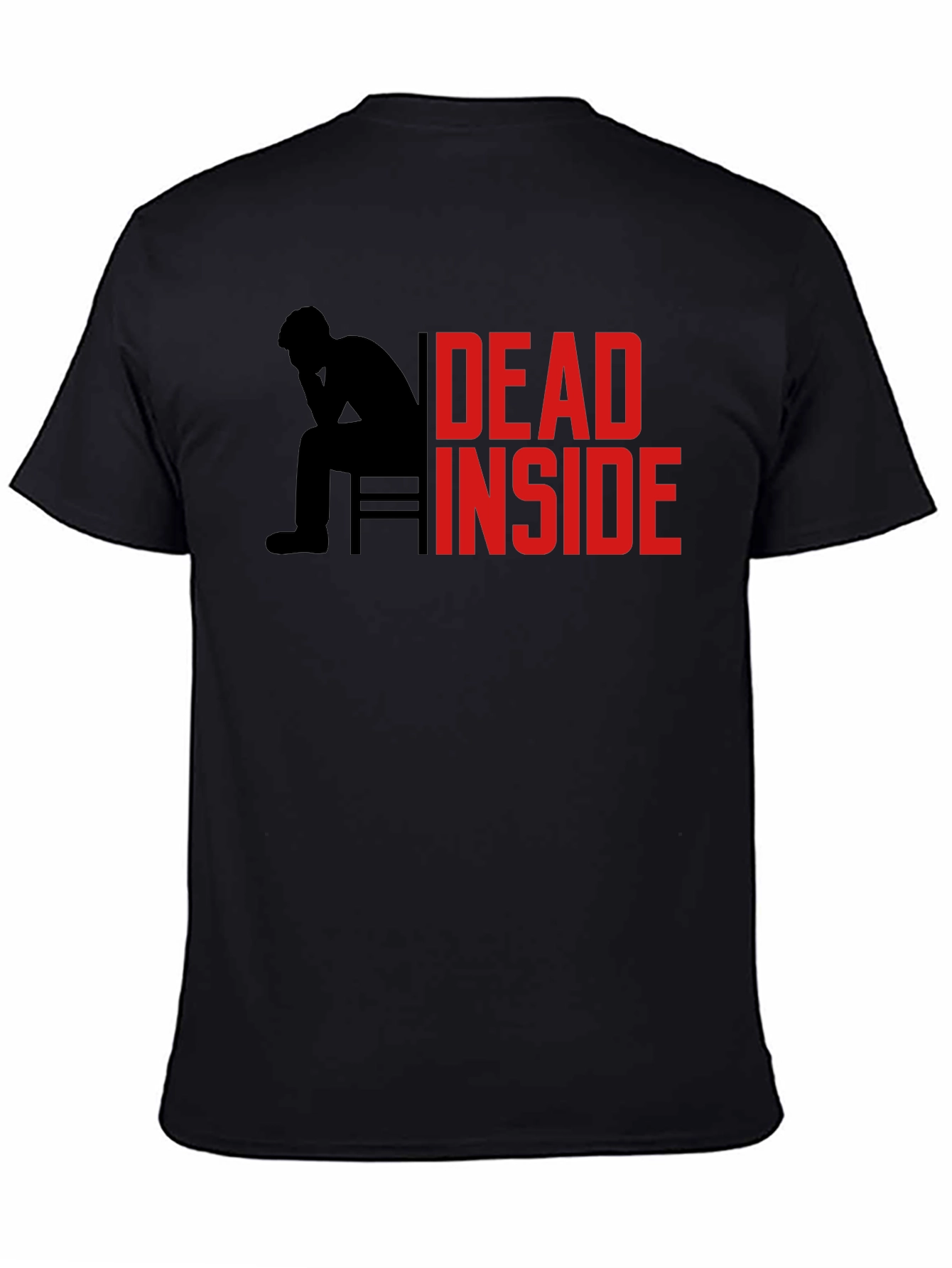 Black Dead Inside Graphic Tee - Men's Black T-Shirt view 4