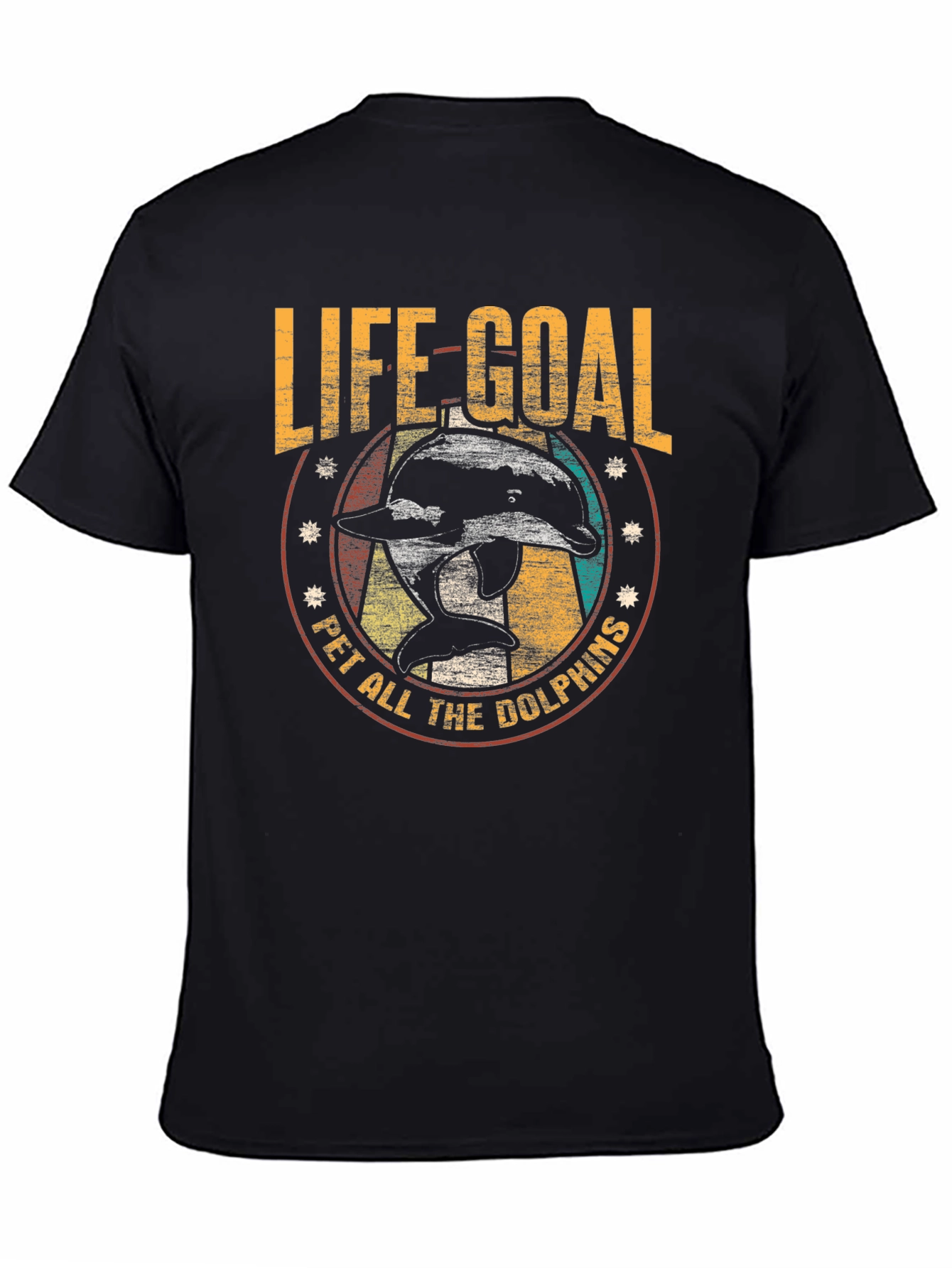 Black Life Goal Pet All The Dolphins T-Shirt view 4