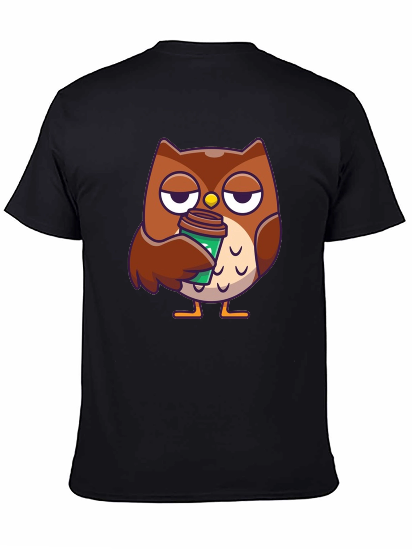 Black Owl Coffee T-Shirt - Brewtiful Design view 4