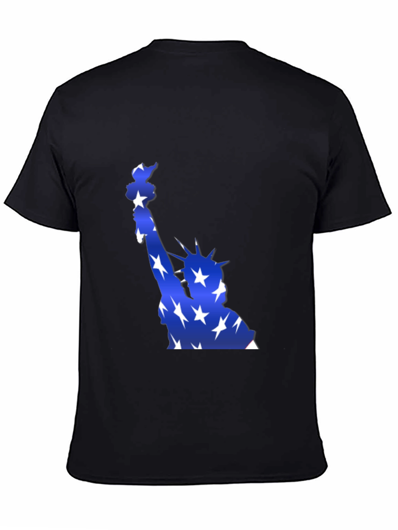 Black Statue of Liberty Patriotic Graphic T-Shirt view 4