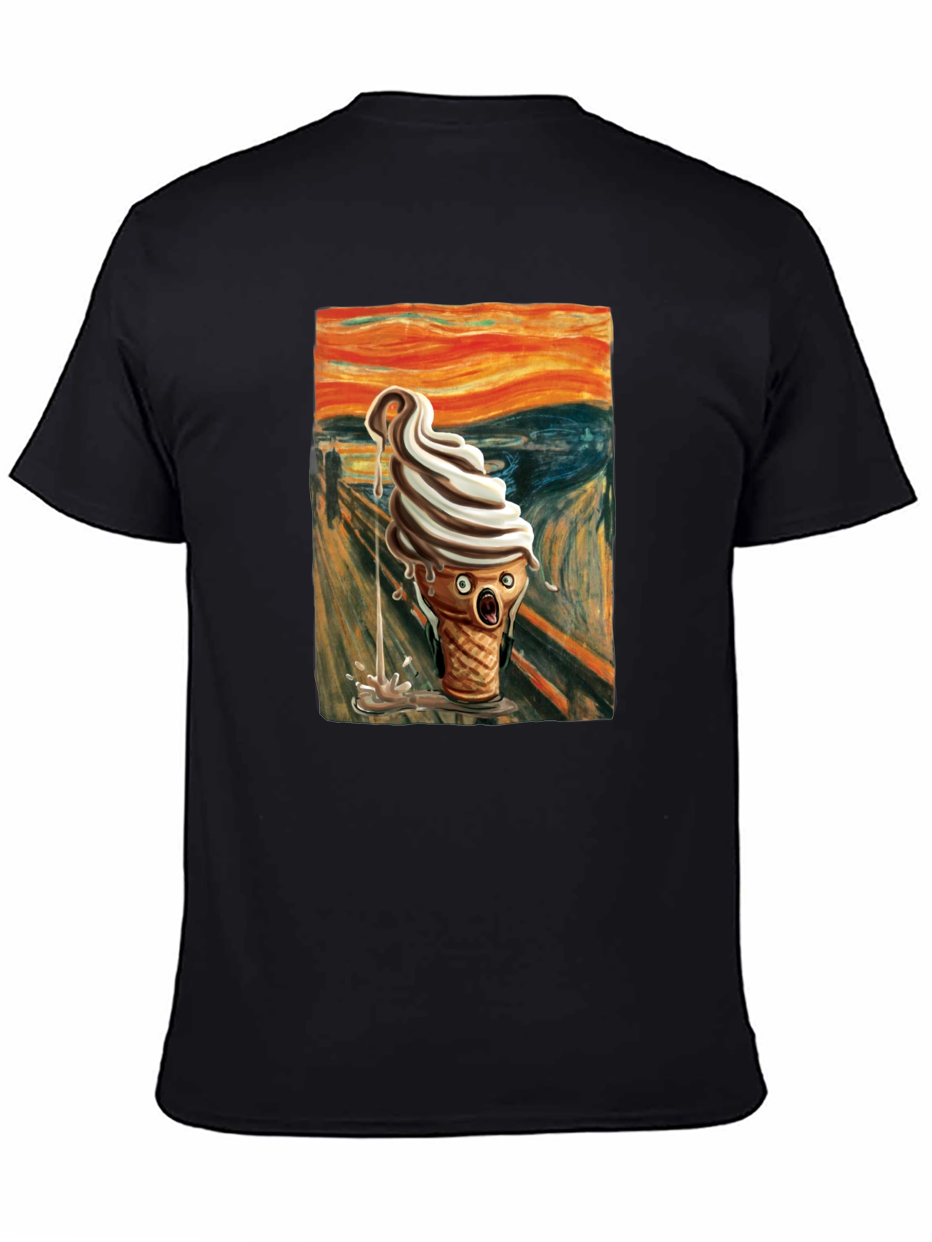 Black Scream Ice Cream T-Shirt - Art Inspired Tee view 4