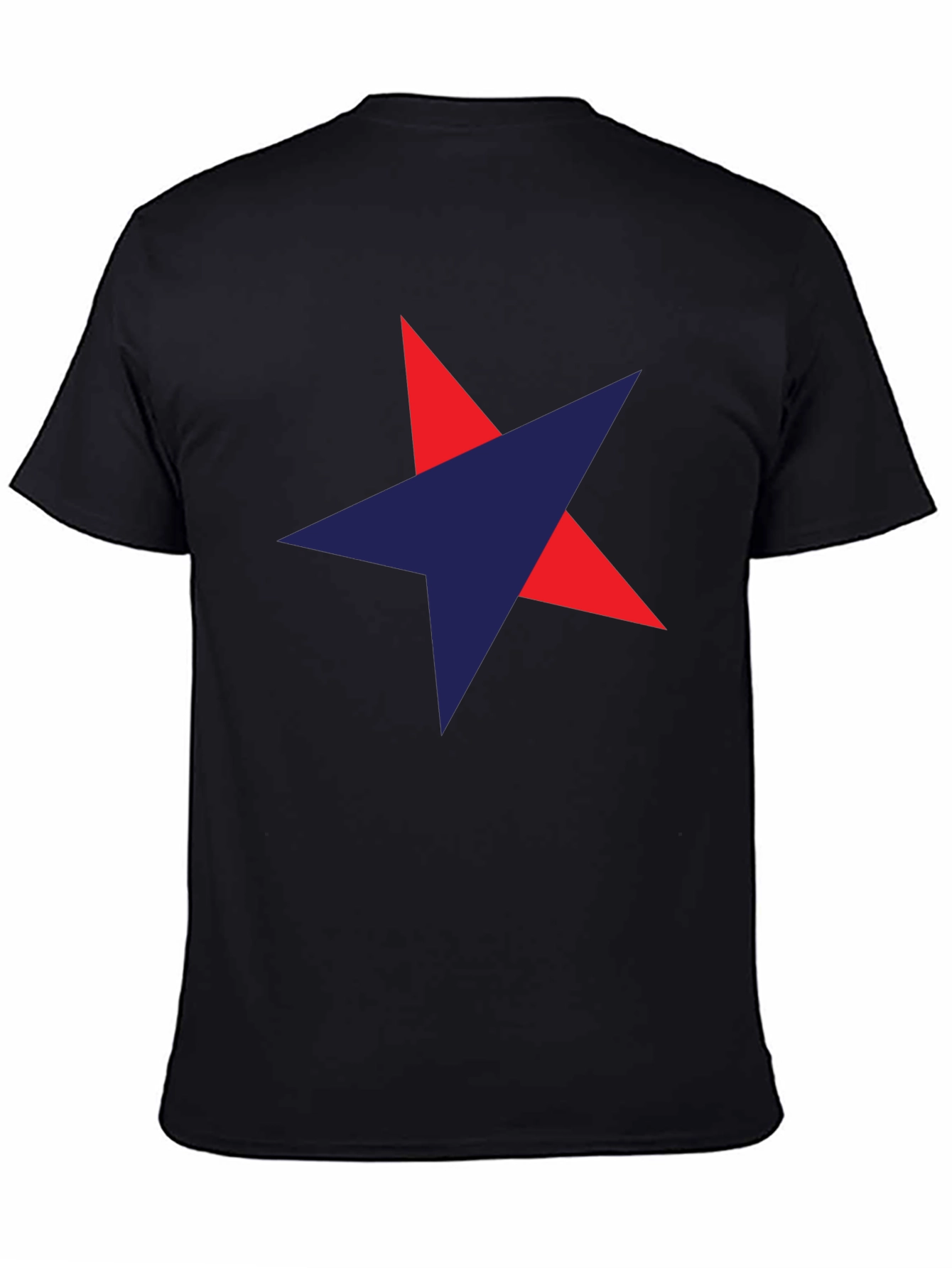 Black Star Graphic Men's Black T-Shirt view 4