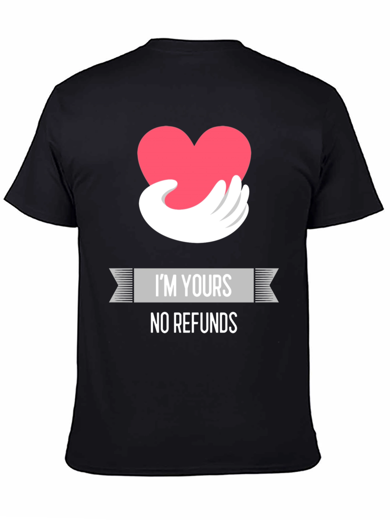 Black I'm Yours No Refunds Graphic Tee view 4