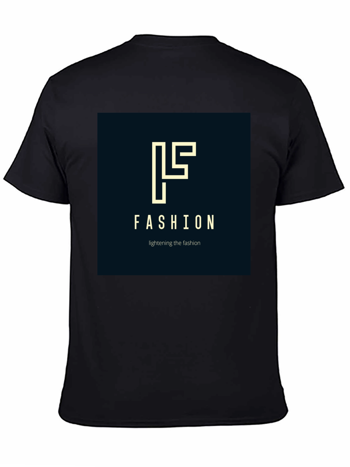 Black Fashion Logo Black T-Shirt - Stylish Modern Design view 4