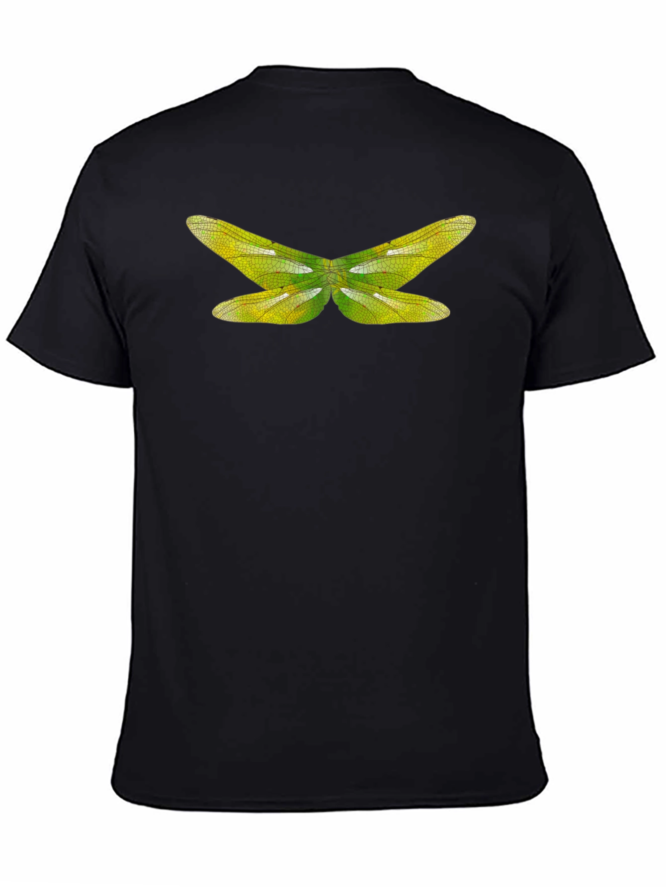 Black Dragonfly Wings Graphic Tee - Nature Lover's T-Shirt view 4