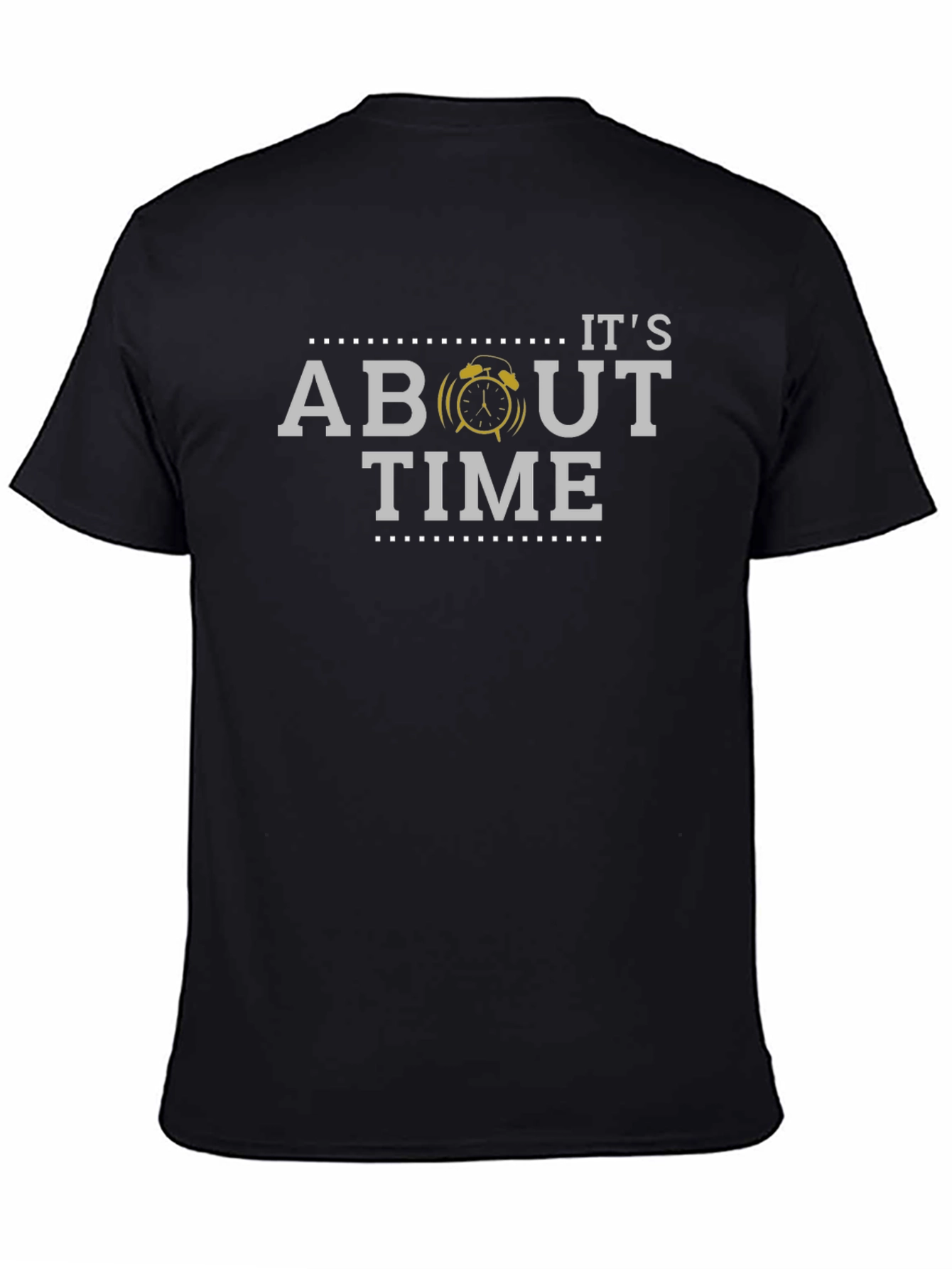 Black It's About Time Graphic Tee - Black Cotton Blend view 4