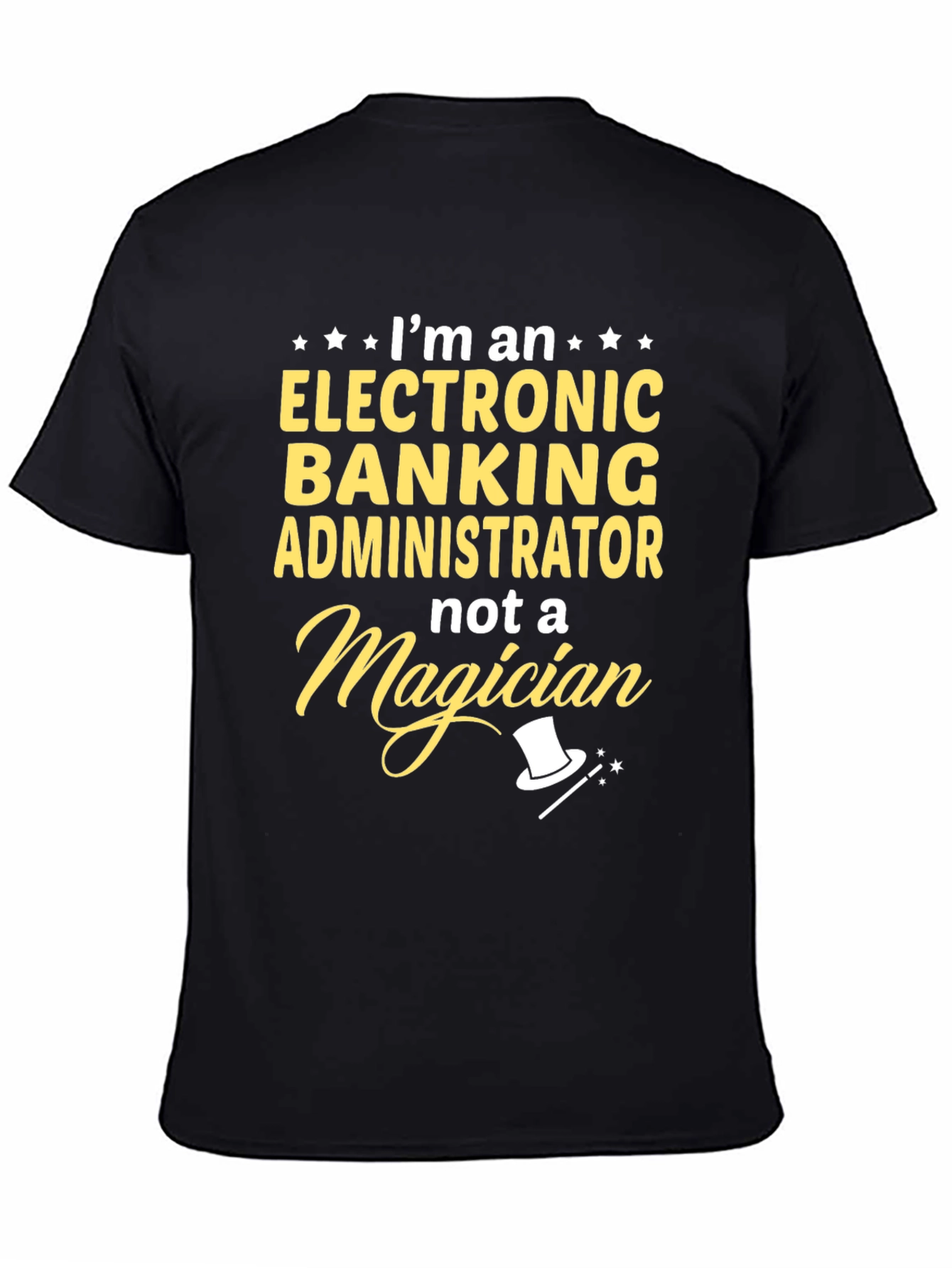 Black Electronic Banking Administrator T-Shirt view 4