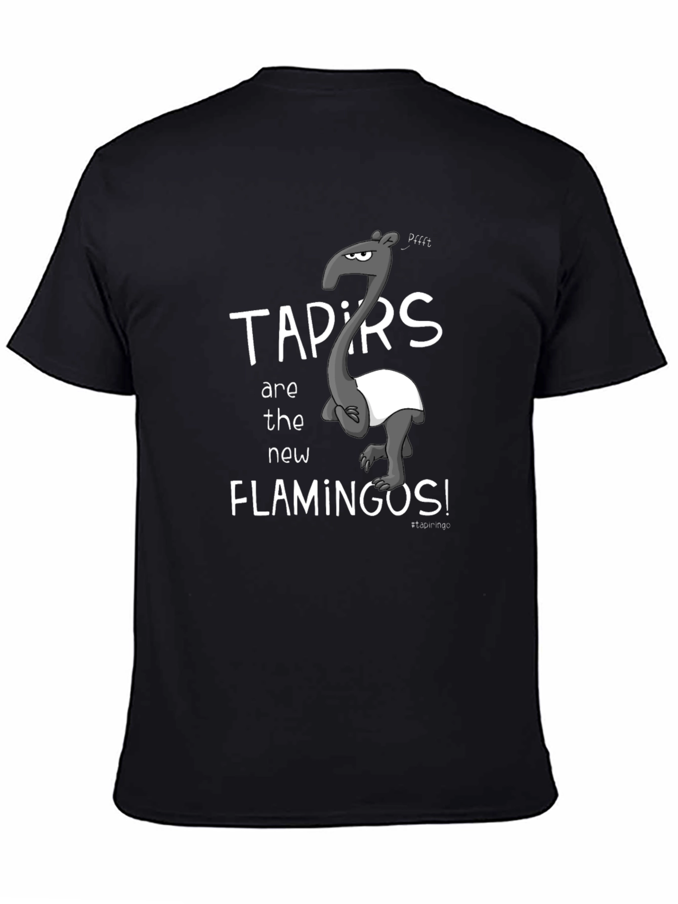 Black Tapirs are the New Flamingos! Graphic Tee view 4