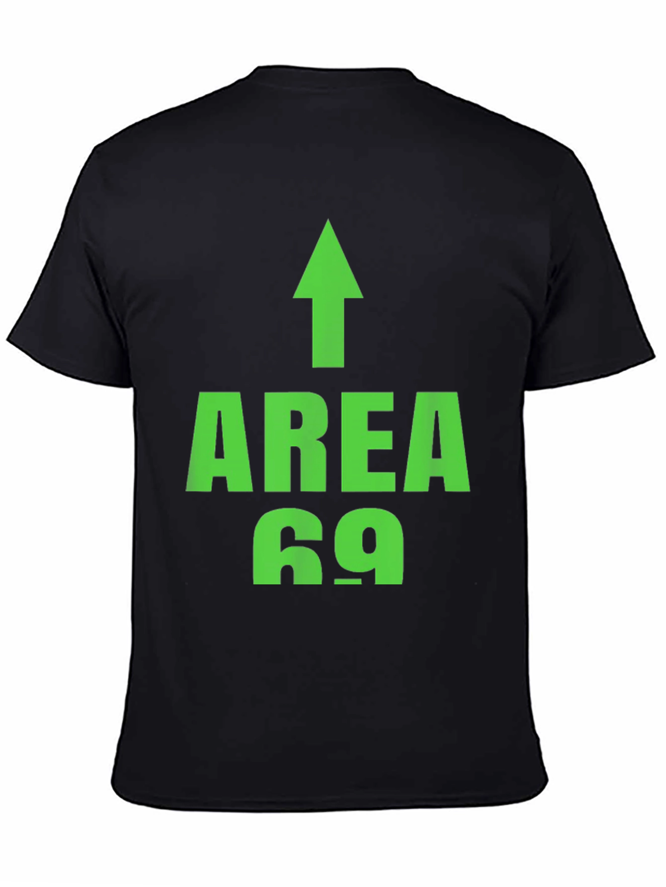 Black Area 69 Funny Novelty T-Shirt view 4