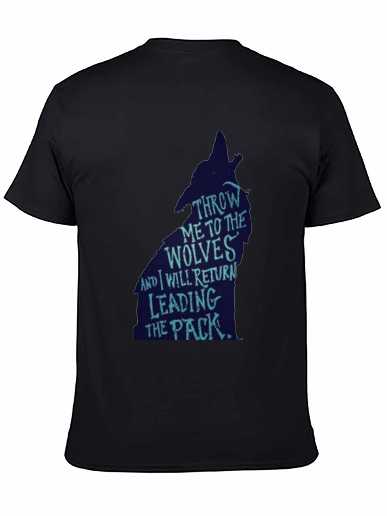 Black Wolf Pack Leader Graphic Tee - Black view 4