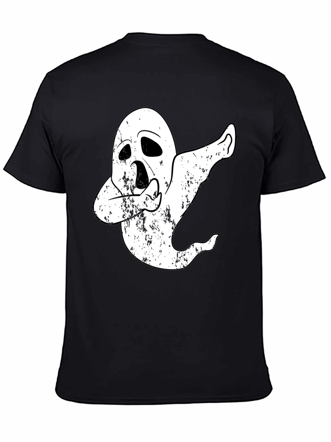 Black Dabbing Ghost T-Shirt - Halloween Costume Tee view 4