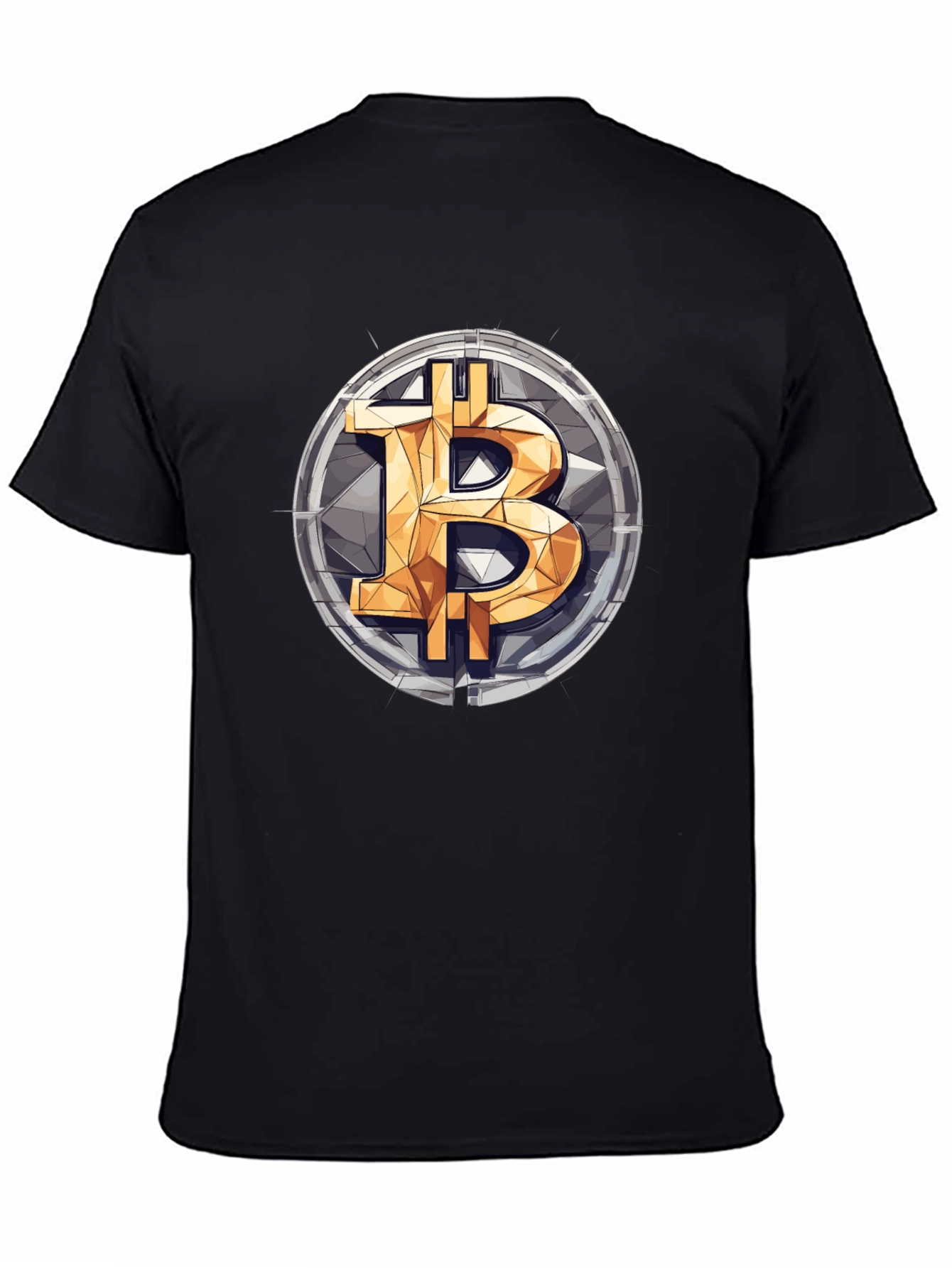 Bitcoin Logo Graphic Print T-Shirt - 4
