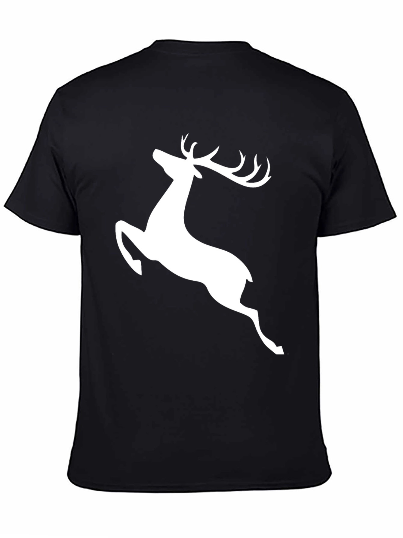 Black Black Deer Graphic Tee - Men's Casual T-Shirt view 4