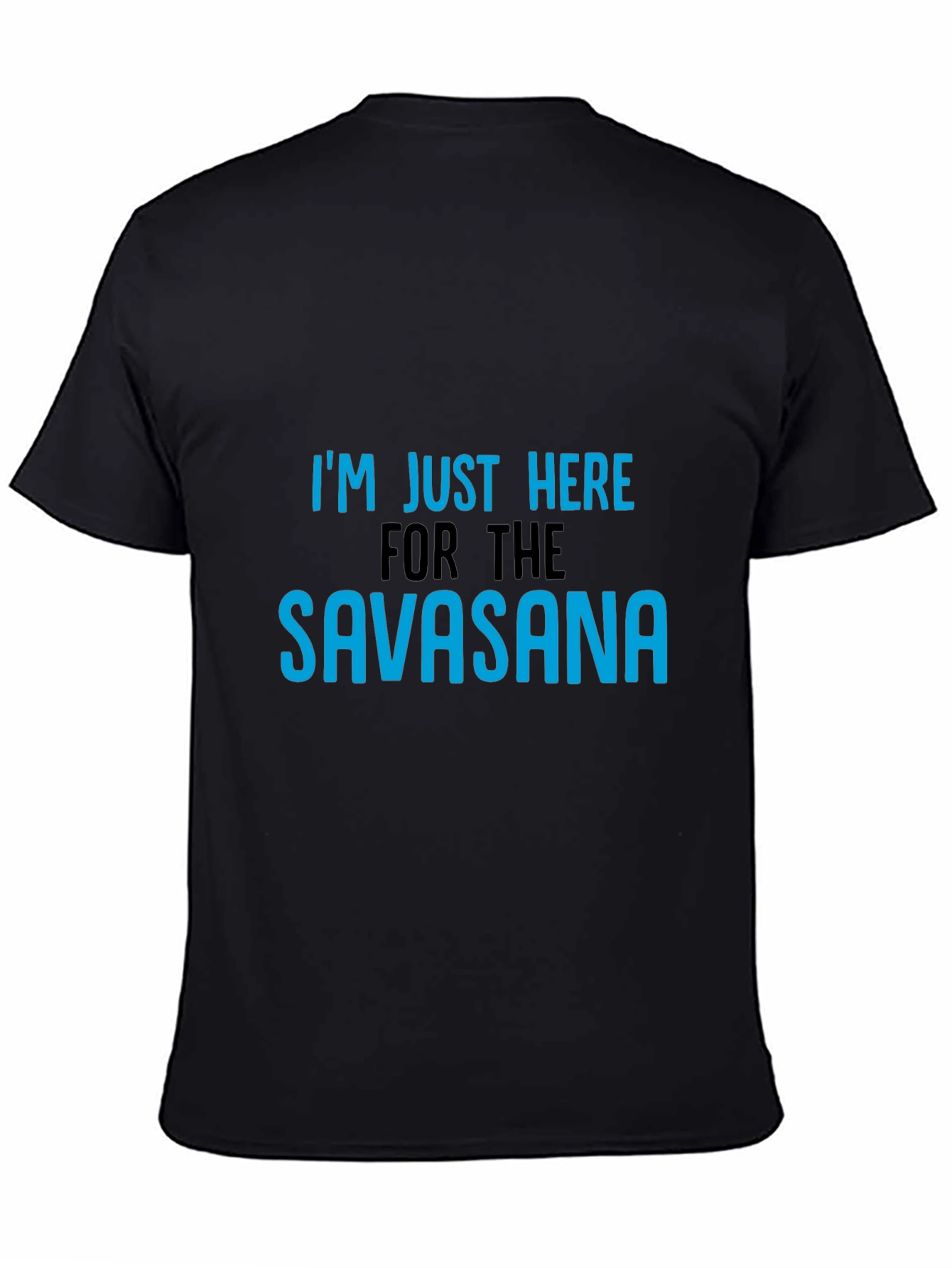 Black Savasana Yoga Tee - Funny Relaxation Shirt view 4