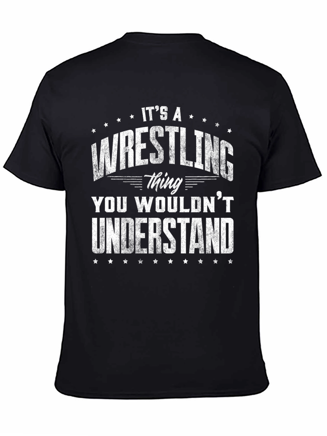 Black It's A Wrestling Thing T-Shirt view 4