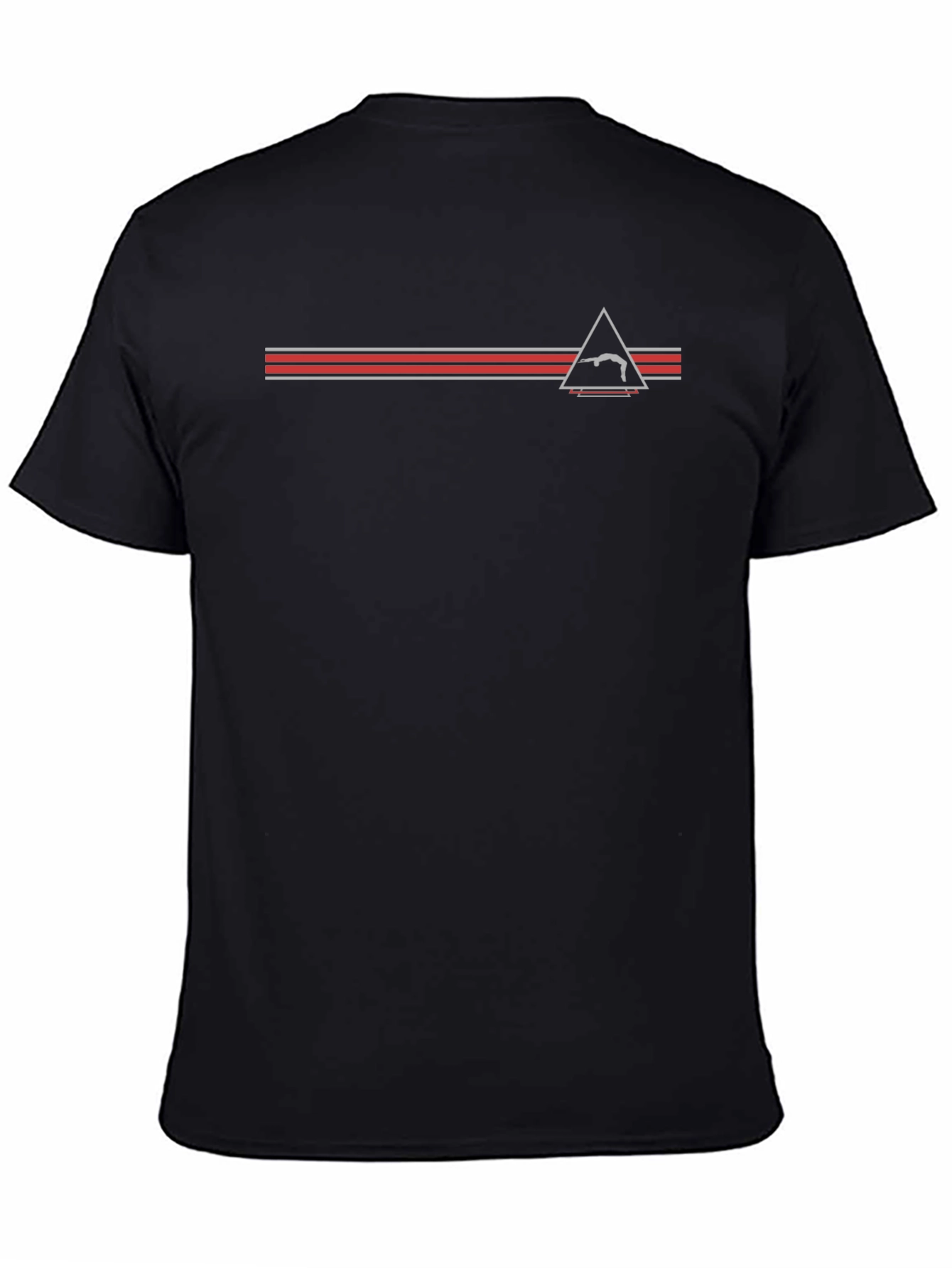 Black Retro Gymnastics Black T-Shirt - Unique Design view 4