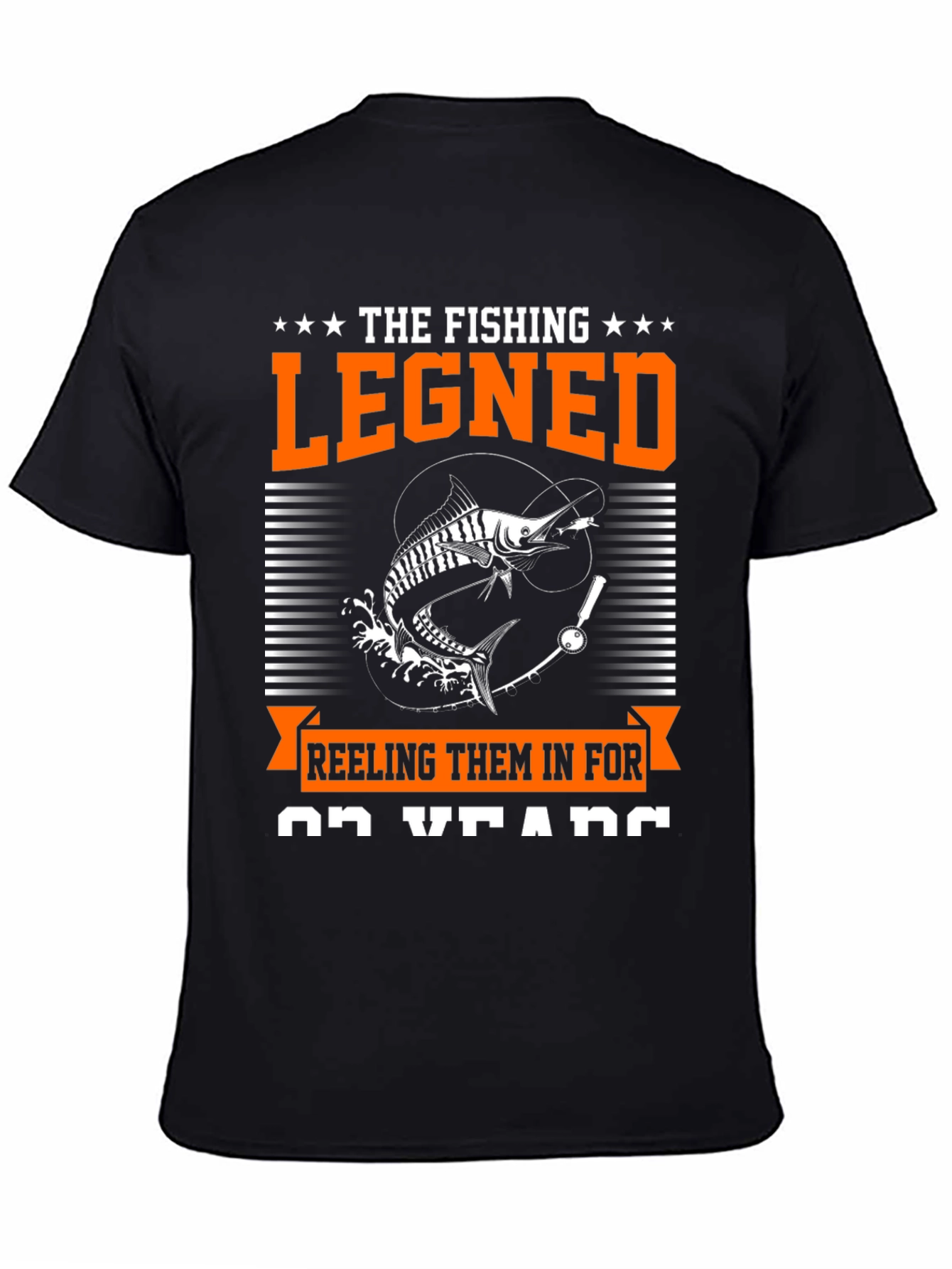 Black The Fishing Legned T-Shirt - Angler's Pride view 4